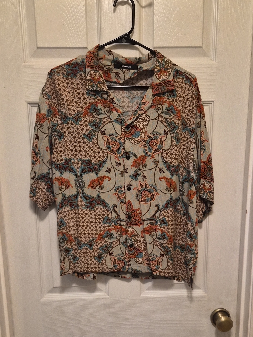 Nova Men Floral Button-Front Short Sleeve Top - Multi (Women)